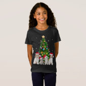 T-Shirt Petit Chat Et Chien Noël Arbre Amoureux des chats  (Devant entier)
