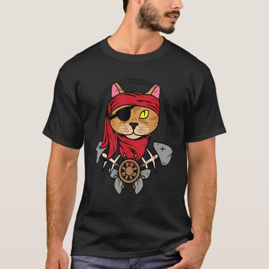 T-shirt petit chat pirate (Devant)