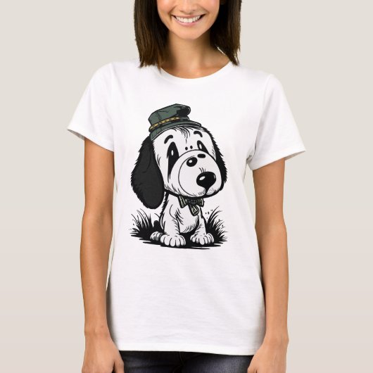 T-shirt Petit chien caricaturé (Devant)
