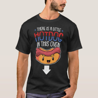 T-shirt Petit Chien Chaud Dans Le Four 4 Juillet Grossesse