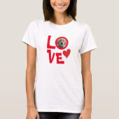 T-shirt Petit Chien Chien Puppy Love Photo personnalisée T (Devant)