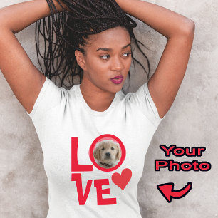T-shirt Petit Chien Chien Puppy Love Photo personnalisée T
