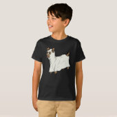 T-shirt Petit chien fantôme d'halloween très éffrayant (Devant entier)