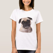 T-shirt Petit chien mignon de carlin (Devant)