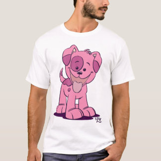 T-shirt petit chiot rose enfant