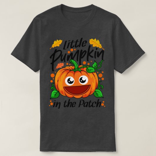 T-shirt Petit Citrouille Dans Le Patch Halloween (Design devant)