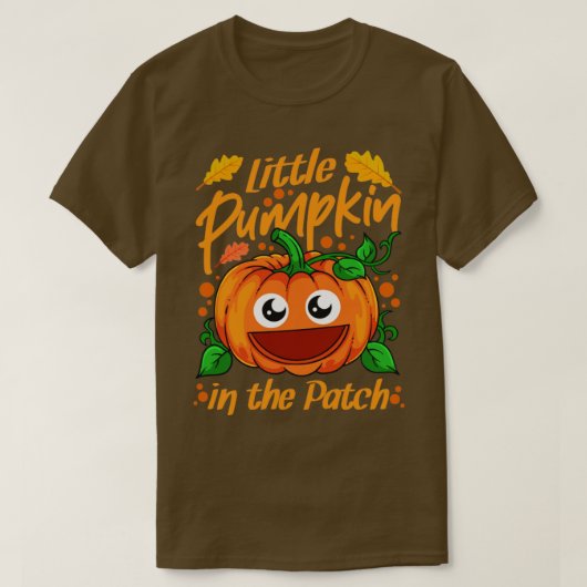 T-shirt Petit Citrouille Dans Le Patch Halloween1 (Design devant)