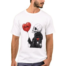 Petit cœur effrayant - Crâne personnalisable avec 