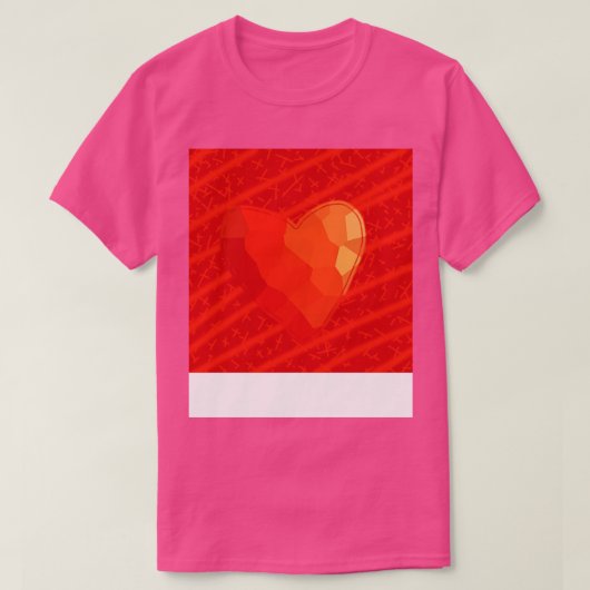 T-shirt Petit Coeur Rouge sur Rouge (Design devant)