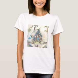 T-shirt Petit Cottage Dans Les Bois - Enchantant Escape