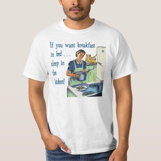 T-shirt Petit déjeuner dans le lit (Devant)