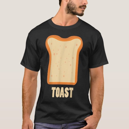T-shirt Petit-déjeuner de pain grillé Costume Cute Easy Fo (Devant)