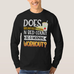 T-shirt Petit-Déjeuner En Bed Oeuf Foodie Workout