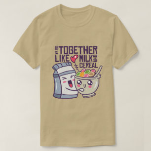T-shirt Petit-déjeuner Kawaii  Nous allons ensemble