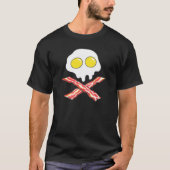 T-shirt Petit-déjeuner Oeufs de bacon Crâne Crossbones Por (Devant)