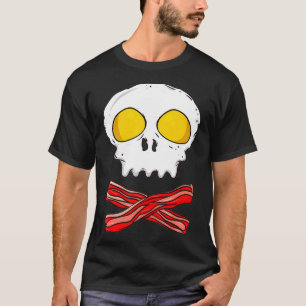 T-shirt Petit déjeuner régime cétogène œufs et bacon crâne