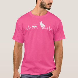 T-shirt Petit Déjeuner Ropin Coeur Rodeo Cowboy Calf Ropin