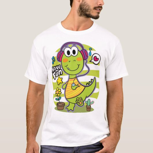 T-shirt Petit dinosaure mignon (Devant)