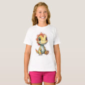 T-shirt petit dinosaure mignon (Devant entier)