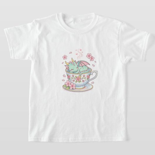 T-shirt Petit dragon de thé (Poser)
