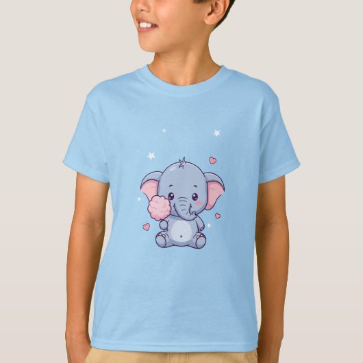 T-shirt Petit Éléphant Mignon (Devant)