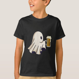 T-shirt Petit fantôme buvant de la bière Costume drôle d'H