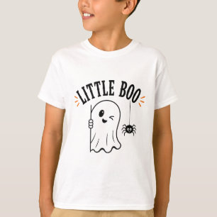 T-shirt Petit Fantôme Mignon Clin d'Œil Araignée Halloween