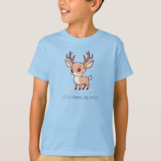 T-shirt Petit fauve Grand Style Cute Deer Design (Devant)