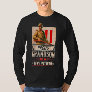 T-shirt petit-fils fier d'un ancien combattant 2ème guerre