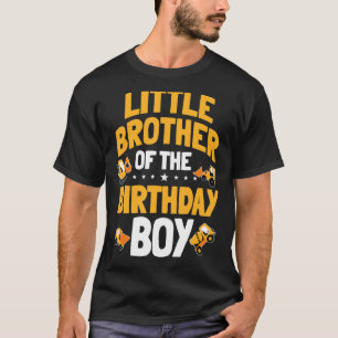 T-shirt Petit Frère De L'Anniversaire Boy Construction Wo