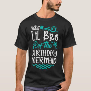 T-shirt Petit frère de l'anniversaire Mermaid mure B Day