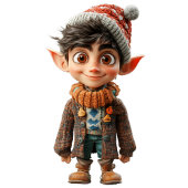 T-shirt Petit garçon joyeux elfe de Noël Dos Homme