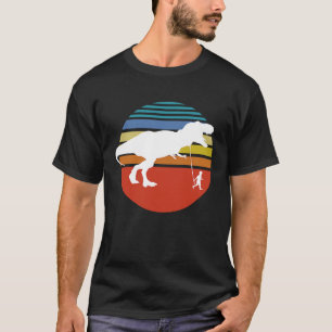 T-shirt Petit Garçon marchant son tyrannosaurus rex dinosa