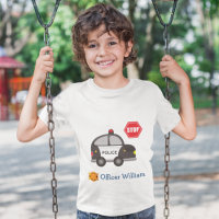 Petit Garçon policier et voiture enfant