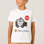 T-shirt Petit Garçon policier et voiture enfant (Devant)