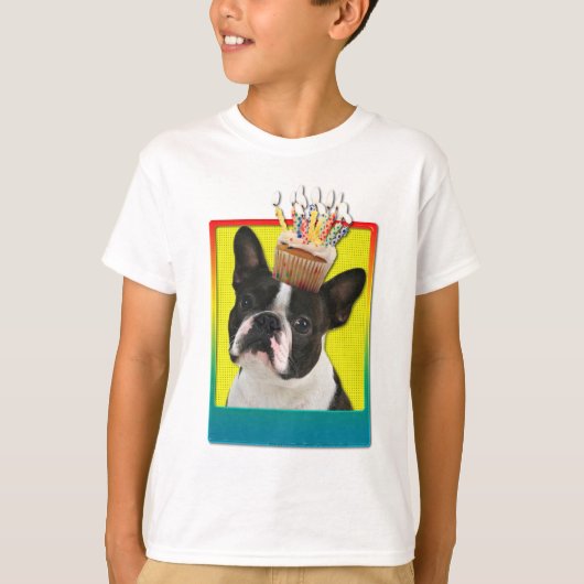 T-shirt Petit gâteau d'invitation - Boston Terrier (Devant)