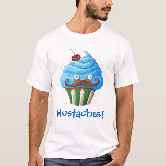 T-shirt Petit gâteau Mustached doux (Devant)