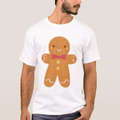 T-shirt Petit homme en pain d'épice avec cou (Devant)