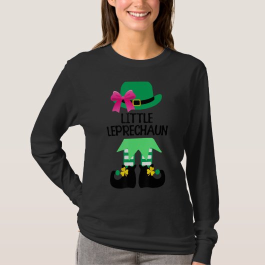 T-shirt Petit Leprechaun Avec Bow Jour de la Saint Patrick (Devant)