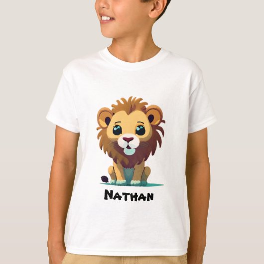 T-shirt Petit lion personnalisé (Devant)