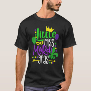 T-shirt Petit masque de Mardi Gras Perles Fille de Mardi G