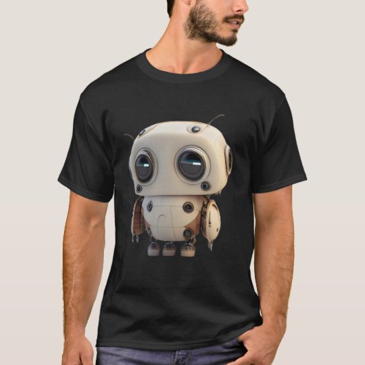 T-shirt Petit mignon robot (Devant)