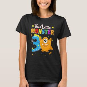 T-shirt Petit Monstre 3e anniversaire Monstre de fête 3 an