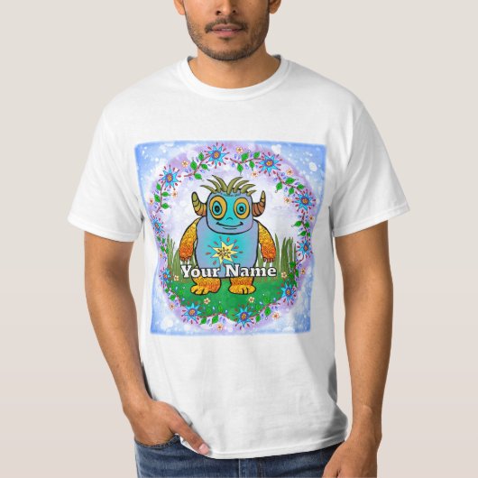 T-shirt Petit Monstre Bleu (Devant)