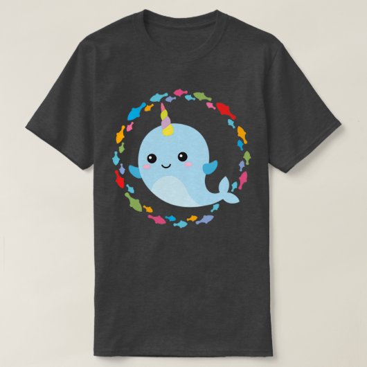 T-shirt Petit narval licorne (Design devant)