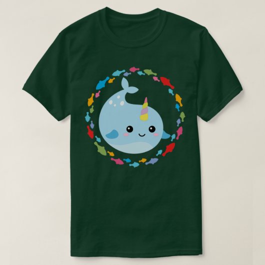 T-shirt Petit narval licorne baleine 2 (Design devant)