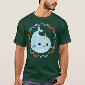 T-shirt Petit narval licorne baleine 2