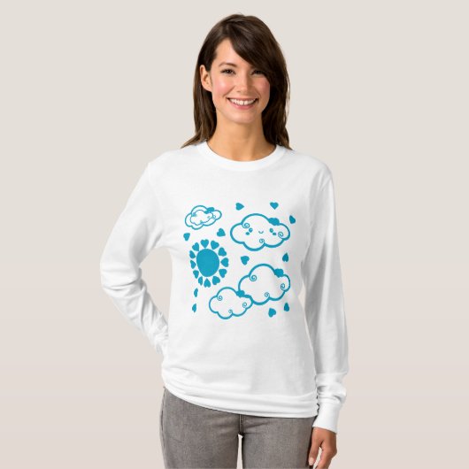 T-shirt Petit nuage bleu (Devant entier)