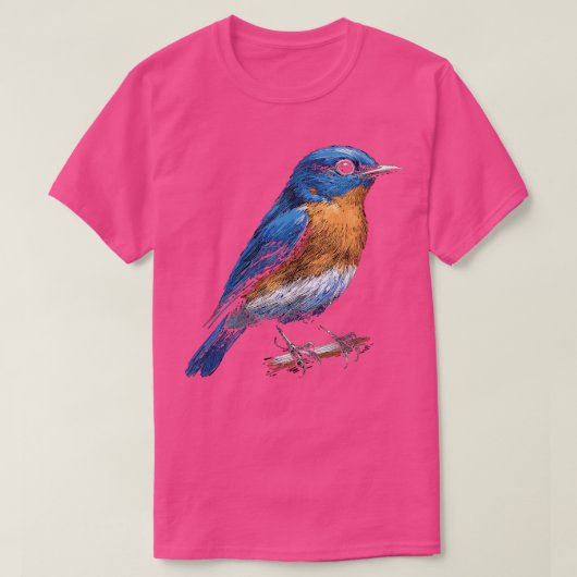 T-shirt Petit oiseau de jardin mignon illustr de l'Est (Design devant)