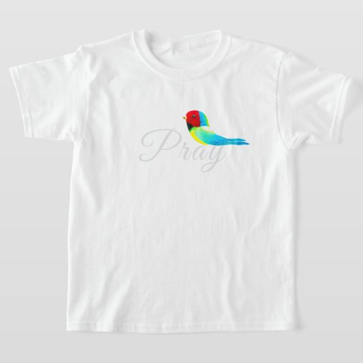 T-shirt Petit oiseau de prière (Poser)